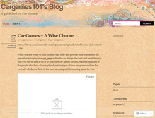 Tablet Screenshot of cargames101.wordpress.com
