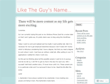 Tablet Screenshot of liketheguysname.wordpress.com