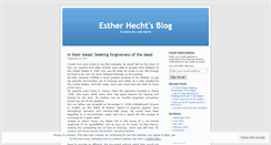 Desktop Screenshot of estherhecht.wordpress.com