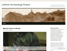 Tablet Screenshot of lattimerarchaeology.wordpress.com