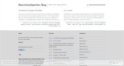 Desktop Screenshot of maximilianspeicher.wordpress.com