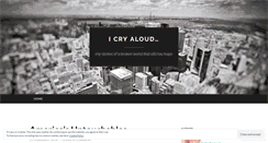 Desktop Screenshot of icryaloud.wordpress.com