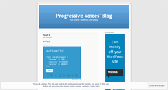 Desktop Screenshot of progressivevoices.wordpress.com