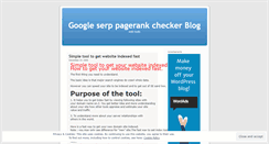 Desktop Screenshot of googleserppagerankchecker.wordpress.com