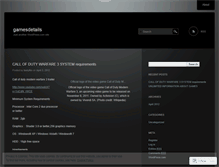 Tablet Screenshot of gamesdetails.wordpress.com