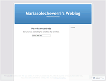 Tablet Screenshot of mariasolecheverri.wordpress.com