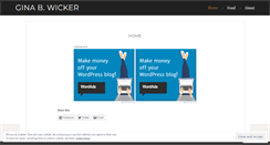 Desktop Screenshot of ginabwicker.wordpress.com