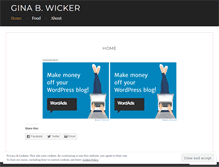 Tablet Screenshot of ginabwicker.wordpress.com