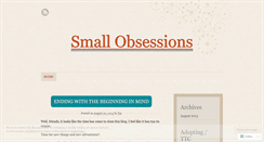 Desktop Screenshot of mysmallobsessions.wordpress.com