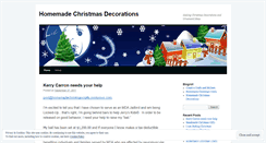 Desktop Screenshot of homemadechristmasdecorations.wordpress.com