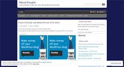Desktop Screenshot of manuelthoughts.wordpress.com