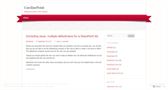 Desktop Screenshot of carolinepoint.wordpress.com