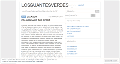 Desktop Screenshot of losguantesverdes.wordpress.com