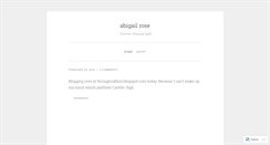 Desktop Screenshot of abigailrose.wordpress.com