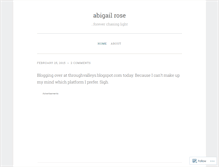 Tablet Screenshot of abigailrose.wordpress.com