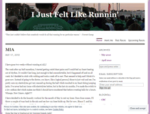 Tablet Screenshot of ijustfeltlikerunnin.wordpress.com