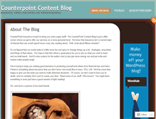 Tablet Screenshot of counterpointinsurance.wordpress.com