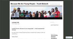 Desktop Screenshot of becauseweareyoungpeople.wordpress.com