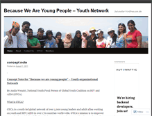 Tablet Screenshot of becauseweareyoungpeople.wordpress.com