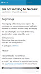 Mobile Screenshot of imnotmovingtowarsaw.wordpress.com