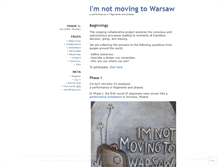 Tablet Screenshot of imnotmovingtowarsaw.wordpress.com
