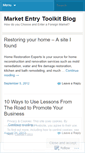 Mobile Screenshot of marketentrytoolkit.wordpress.com