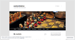 Desktop Screenshot of earlyinitiative.wordpress.com