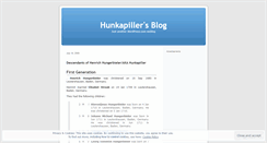 Desktop Screenshot of hunkapiller.wordpress.com