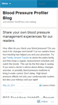 Mobile Screenshot of bloodpressureprofiler.wordpress.com