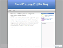 Tablet Screenshot of bloodpressureprofiler.wordpress.com