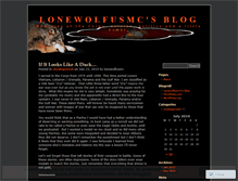 Tablet Screenshot of lonewolfusmc.wordpress.com