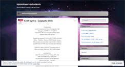 Desktop Screenshot of keionloversindonesia.wordpress.com