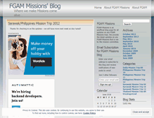 Tablet Screenshot of fgamissions.wordpress.com