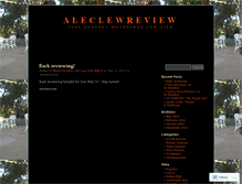 Tablet Screenshot of aleclewreview.wordpress.com