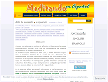 Tablet Screenshot of meditandoenespanol.wordpress.com