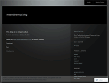 Tablet Screenshot of meandthemcp.wordpress.com