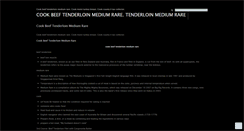 Desktop Screenshot of cookbeeftenderloinmediumrarelvo.wordpress.com
