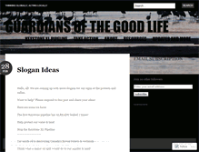 Tablet Screenshot of guardiansofthegoodlife.wordpress.com