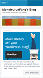 Mobile Screenshot of monsieurlefang.wordpress.com
