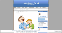 Desktop Screenshot of littlethings4all.wordpress.com