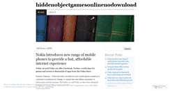Desktop Screenshot of hiddenobjectgamesonlinenodownload.wordpress.com