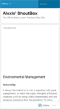 Mobile Screenshot of alexisshoutbox.wordpress.com