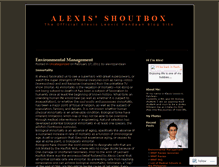 Tablet Screenshot of alexisshoutbox.wordpress.com