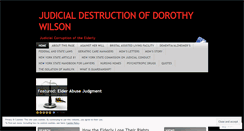 Desktop Screenshot of judicialdestructionofdorothy.wordpress.com