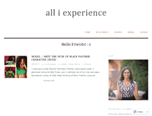 Tablet Screenshot of alliexperience.wordpress.com