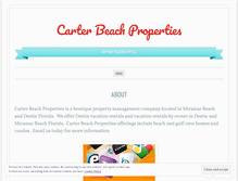 Tablet Screenshot of carterbeachproperties.wordpress.com