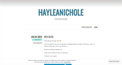 Desktop Screenshot of hayleanichole.wordpress.com