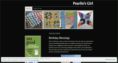 Desktop Screenshot of pearliesgirl.wordpress.com