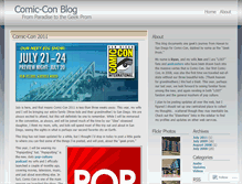 Tablet Screenshot of comiccon.wordpress.com