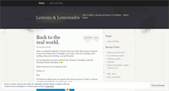 Desktop Screenshot of lemonsandlemonades.wordpress.com